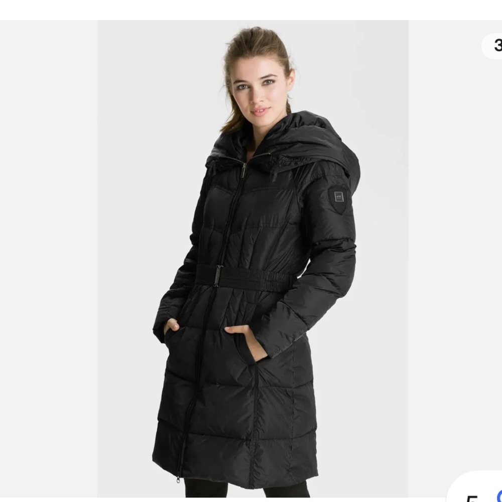 ADD down dark grey puffer long coat